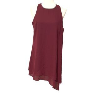 NWT Ten Sixty Sherman Women's Evening Dress Burgundy Sleeveless Size Medium